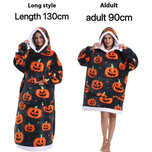 Plaid Géant Halloween™ : Le Confort Ultime en Mode Citrouille !