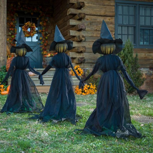Trio de Sorcières Lumineuses d'Halloween